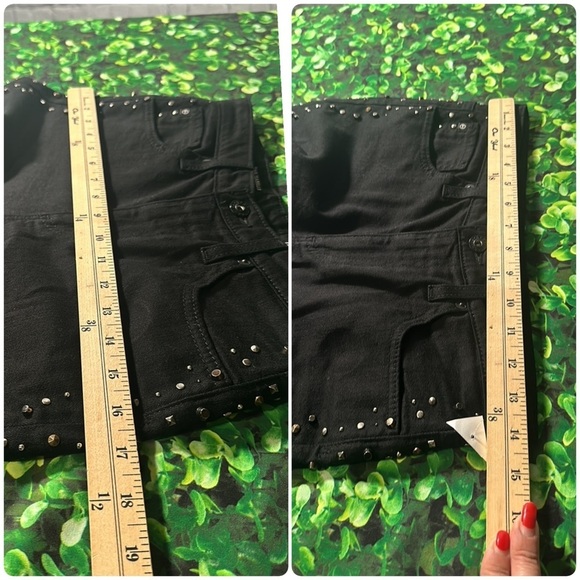 AG The Isabella Black High-Rise Straight Studded Jeans size 26 NEW - Picture 9 of 16